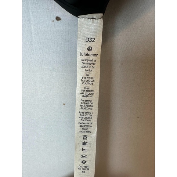 Lululemon Bra Womens 32C Black Like Nothing Lightweight Light Support Breathable - Picture 14 of 14